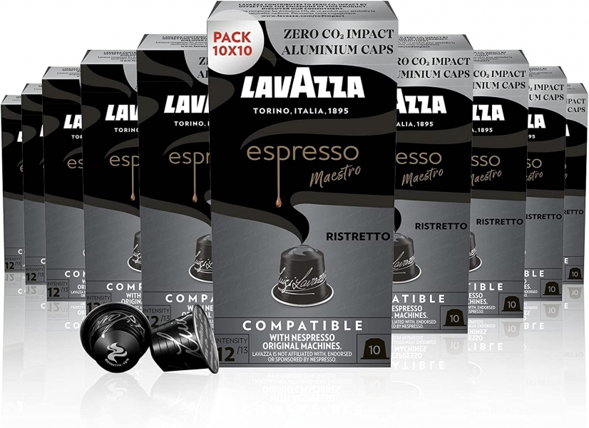 300 capsule caffè alluminio lavazza maestro RISTRETTO compatibili
