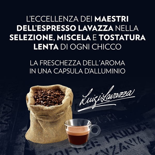 80 capsule caffè alluminio lavazza QUALITA ROSSA compatibili NESPRESSO